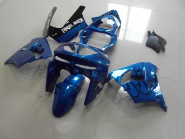 Inexpensive 1998-1999 Blue Black Flame Kawasaki Ninja ZX9R Motorcycle Fairing Kits & Plastic Bodywork MF2152