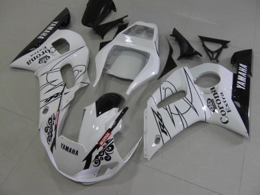 Inexpensive 1998-2002 White Black Corona Yamaha YZF R6 Motorcycle Fairing Kits