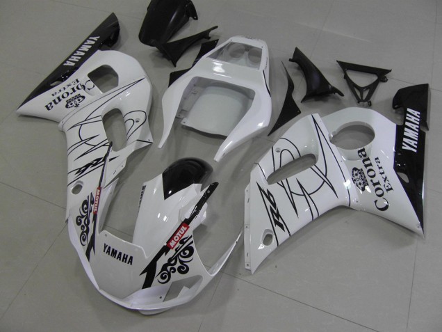 Inexpensive 1998-2002 White Black Corona Yamaha YZF R6 Motorcycle Fairing Kits Inexpensive 1998-2002 White Black Corona Yamaha YZF R6 Motorcycle Fairing Kits