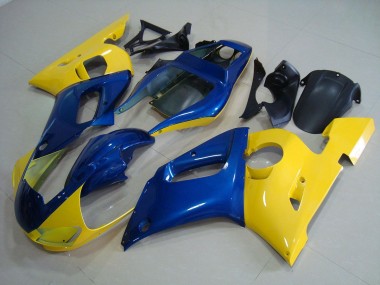 Inexpensive 1998-2002 Yellow Blue Yamaha YZF R6 Motorcycle Fairing Kit & Bodywork
