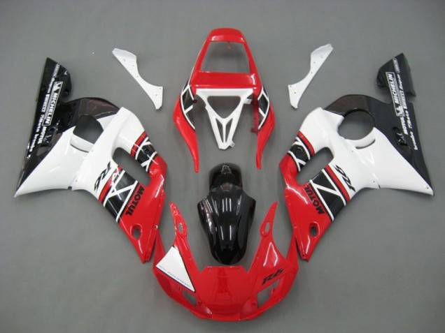 Inexpensive 1998-2002 Red White Black Yamaha YZF R6 Motorcycle Fairings Kits Inexpensive 1998-2002 Red White Black Yamaha YZF R6 Motorcycle Fairings Kits