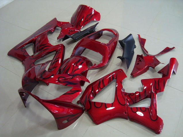Inexpensive 2000-2001 Red Black Flame Honda CBR900RR 929 Bike Fairing Inexpensive 2000-2001 Red Black Flame Honda CBR900RR 929 Bike Fairing