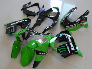 Inexpensive 2000-2001 Green Monster Kawasaki ZX9R Motorcycle Fairings