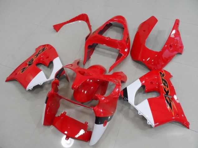 Inexpensive 2000-2001 Red and White Kawasaki ZX9R Motorcycle Fairing Inexpensive 2000-2001 Red and White Kawasaki ZX9R Motorcycle Fairing