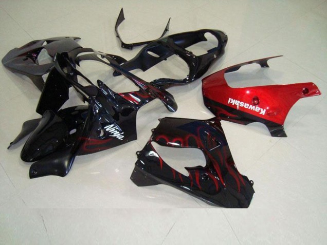 Inexpensive 2000-2001 Red Flame Kawasaki ZX9R Motorbike Fairing Inexpensive 2000-2001 Red Flame Kawasaki ZX9R Motorbike Fairing