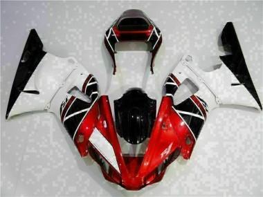 Inexpensive 2000-2001 Red Yamaha YZF R1 Motorcycle Fairing Kits & Plastic Bodywork MF0744