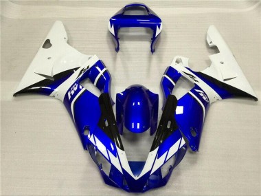 Inexpensive 2000-2001 White Blue Yamaha YZF R1 Motorcylce Fairings