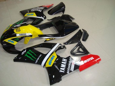 Inexpensive 2000-2001 Yellow Monster Yamaha YZF R1 Motorcycle Fairings Kits