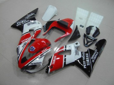 Inexpensive 2000-2001 Red White Yamalube Yamaha YZF R1 Motorcycle Fairing