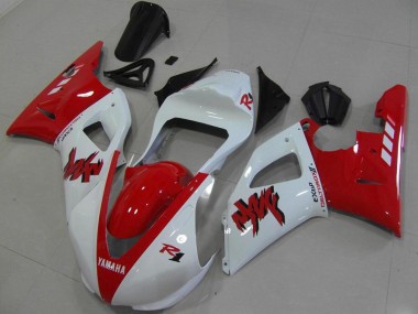 Inexpensive 2000-2001 Red White Race Yamaha YZF R1 Motorbike Fairing