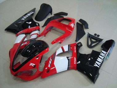 Inexpensive 2000-2001 Red Black White Yamaha YZF R1 Moto Fairings