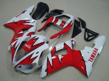 Inexpensive 2000-2001 White Red Flame Yamaha YZF R1 Motorcylce Fairings