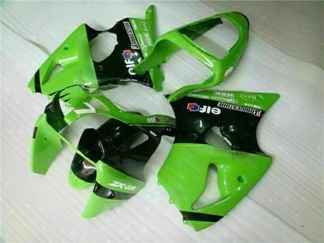 Inexpensive 2000-2002 Green Black Kawasaki ZX6R Bike Fairings Inexpensive 2000-2002 Green Black Kawasaki ZX6R Bike Fairings