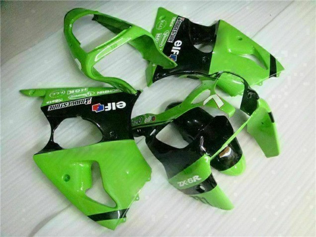 Inexpensive 2000-2002 Green Black Kawasaki ZX6R Bike Fairings Inexpensive 2000-2002 Green Black Kawasaki ZX6R Bike Fairings