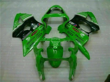 Inexpensive 2000-2002 Green Black Kawasaki ZX6R Motor Bike Fairings