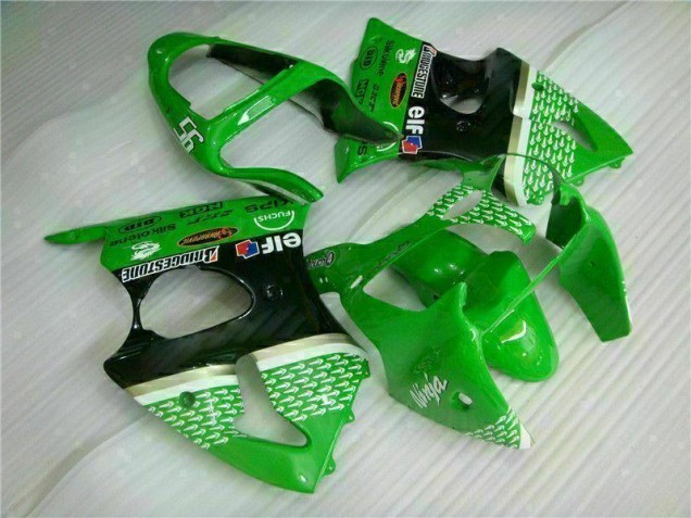 Inexpensive 2000-2002 Green Black Kawasaki ZX6R Motorcycle Bodywork Inexpensive 2000-2002 Green Black Kawasaki ZX6R Motorcycle Bodywork