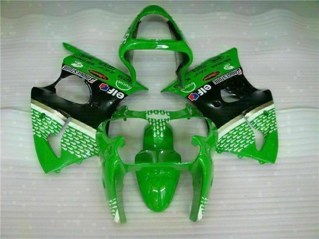 Inexpensive 2000-2002 Green Black Kawasaki ZX6R Motorcycle Bodywork Inexpensive 2000-2002 Green Black Kawasaki ZX6R Motorcycle Bodywork