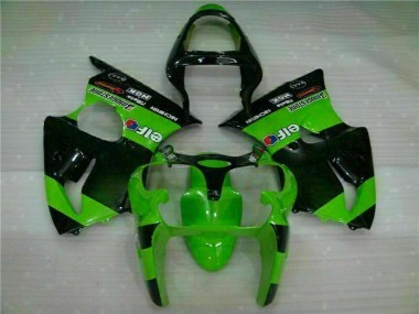 Inexpensive 2000-2002 Green Kawasaki Ninja ZX6R Motorcycle Fairing Kits & Plastic Bodywork MF1899