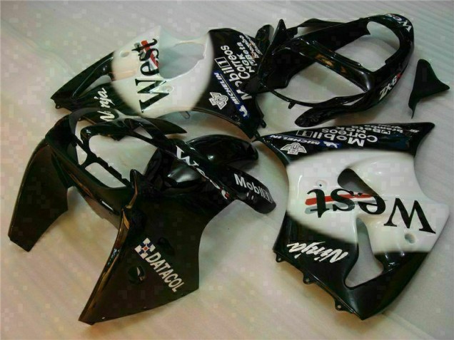 Inexpensive 2000-2002 Black West Ninja Kawasaki ZX6R Motorcycle Fairings Kits Inexpensive 2000-2002 Black West Ninja Kawasaki ZX6R Motorcycle Fairings Kits