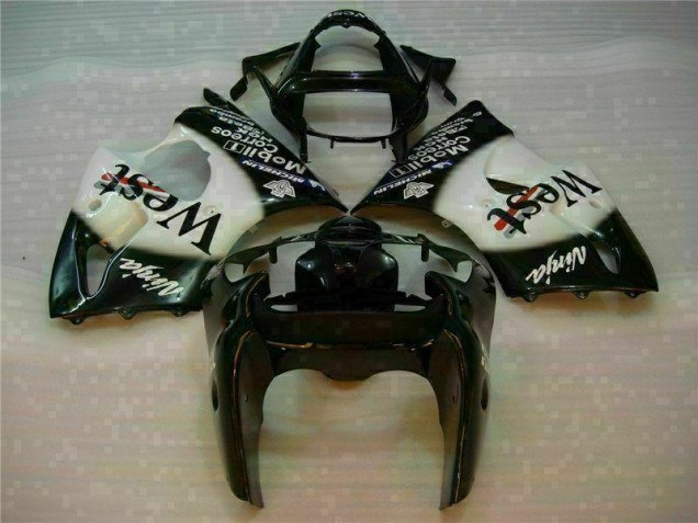 Inexpensive 2000-2002 Black West Ninja Kawasaki ZX6R Motorcycle Fairings Kits Inexpensive 2000-2002 Black West Ninja Kawasaki ZX6R Motorcycle Fairings Kits