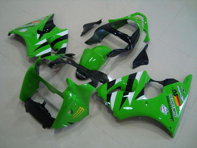 Inexpensive 2000-2002 Green Black Kawasaki ZX6R Motor Fairings Inexpensive 2000-2002 Green Black Kawasaki ZX6R Motor Fairings