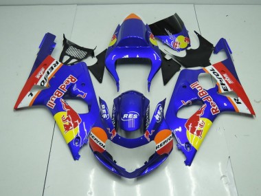 Inexpensive 2000-2002 Blue Red Bull Suzuki GSXR 1000 K1 Motorcycle Fairing Kits & Plastic Bodywork MF3452