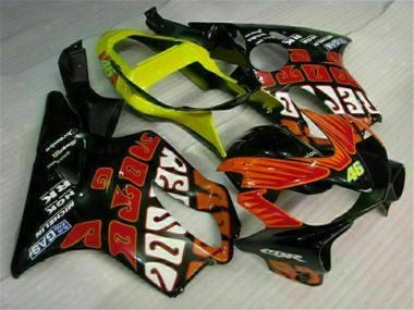 Inexpensive 2001-2003 Orange Black Honda CBR600 F4i Motorcycle Fairing Kits & Plastic Bodywork MF1499