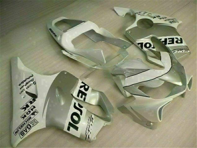 Inexpensive 2001-2003 White Silver Honda CBR600 F4i Motorbike Fairing Kits