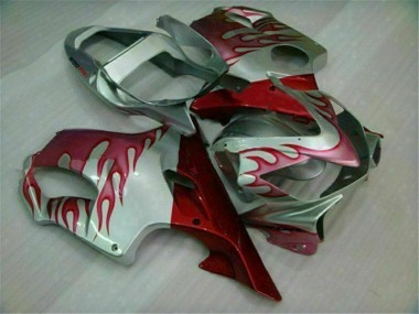 Inexpensive 2001-2003 Red Flame Silver Honda CBR600 F4i Motorbike Fairings