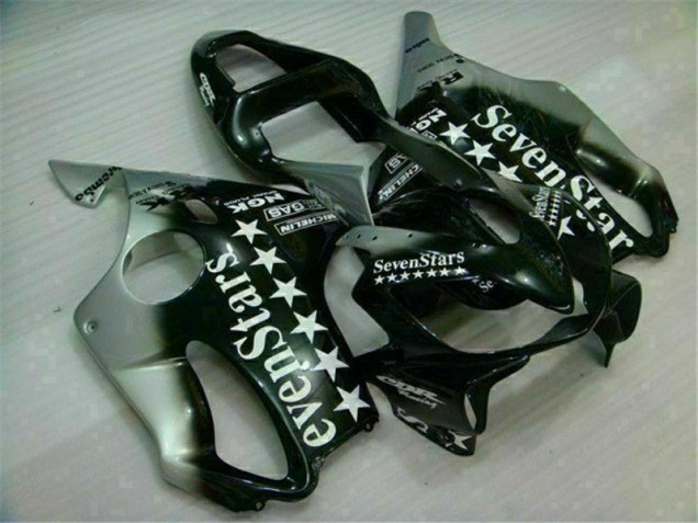 Inexpensive 2001-2003 Black Silver Seven Stars Honda CBR600 F4i Motorbike Fairing Inexpensive 2001-2003 Black Silver Seven Stars Honda CBR600 F4i Motorbike Fairing