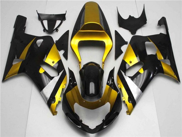 Inexpensive 2001-2003 Gold Black Suzuki GSXR 600/750 Bike Fairing Inexpensive 2001-2003 Gold Black Suzuki GSXR 600/750 Bike Fairing