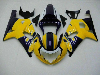 Inexpensive 2001-2003 Yellow Suzuki GSXR 600/750 Bike Fairings