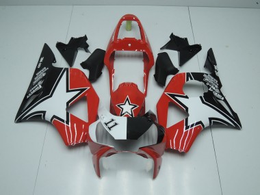 Inexpensive 2002-2003 Black Red Star Honda CBR900RR 954 Motorcycle Fairings Kits