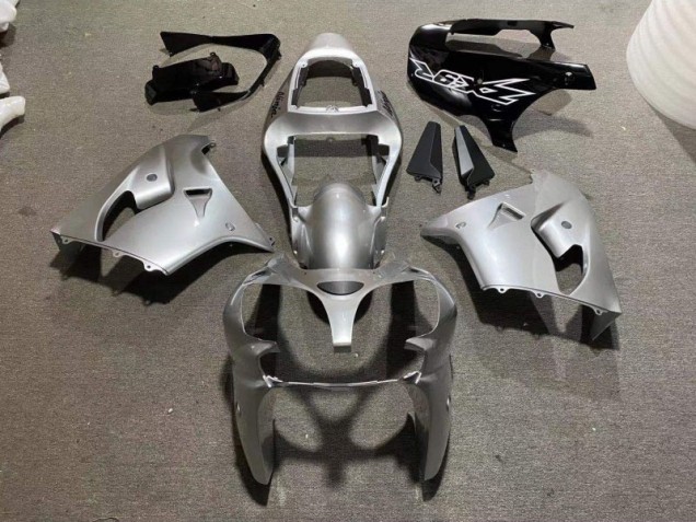 Inexpensive 2002-2003 Silver Glossy Black Kawasaki ZX9R Motorcycle Fairing Kit Inexpensive 2002-2003 Silver Glossy Black Kawasaki ZX9R Motorcycle Fairing Kit