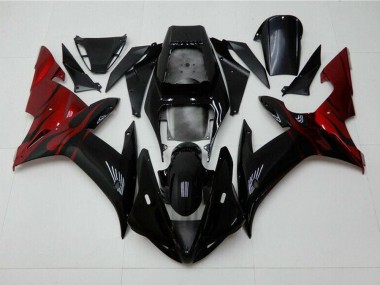 Inexpensive 2002-2003 Black Red Yamaha YZF R1 Motorcycle Fairing