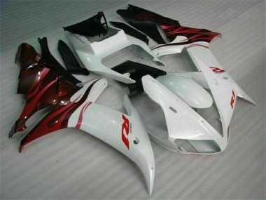 Inexpensive 2002-2003 White Yamaha YZF R1 Bike Fairing Kit