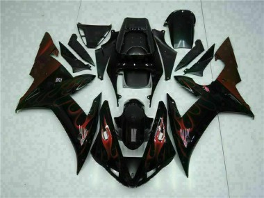 Inexpensive 2002-2003 Black Yamaha YZF R1 Motorcyle Fairings