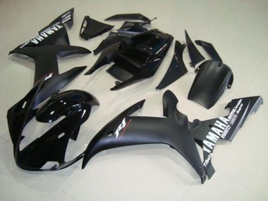Inexpensive 2002-2003 Matte Black White Yamaha YZF R1 Motorcycle Fairings