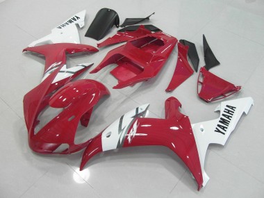 Inexpensive 2002-2003 Red White Yamaha YZF R1 Bike Fairings