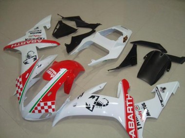 Inexpensive 2002-2003 Red White Flag Yamaha YZF R1 Bike Fairings