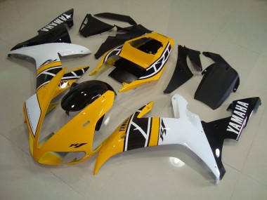 Inexpensive 2002-2003 Yellow Anniversary Yamaha YZF R1 Replacement Motorcycle Fairings