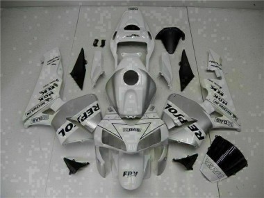 Inexpensive 2003-2004 White Repsol CBR600RR Bike Fairing Kit