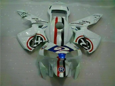Inexpensive 2003-2004 White Blue R 2 Honda CBR600RR Motorcycle Fairings