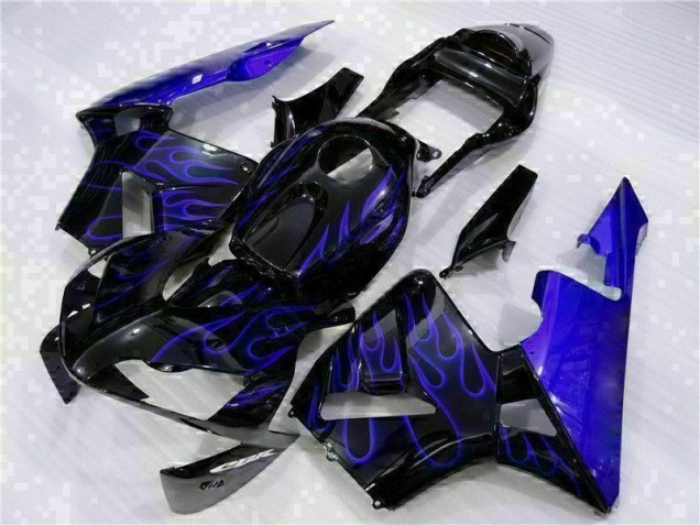 Inexpensive 2003-2004 Black with Blue Flame Honda CBR600RR Motorcycle Fairing Kits Inexpensive 2003-2004 Black with Blue Flame Honda CBR600RR Motorcycle Fairing Kits