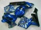 Inexpensive 2003-2004 Blue with Silver Flame Honda CBR600RR Motorbike Fairing