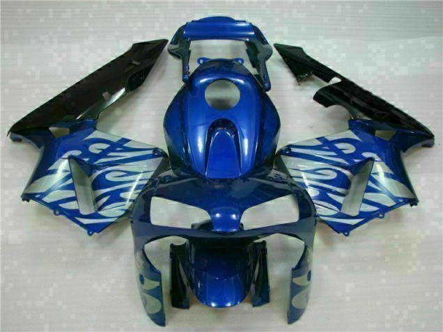 Inexpensive 2003-2004 Blue with Silver Flame Honda CBR600RR Motorbike Fairing
