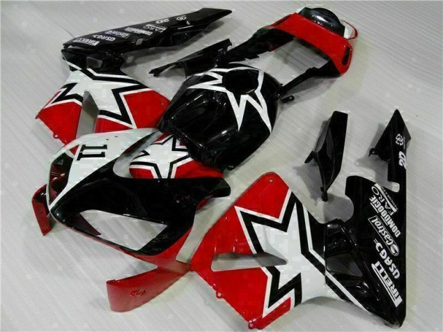 Inexpensive 2003-2004 Black White 11 Honda CBR600RR Moto Fairings Inexpensive 2003-2004 Black White 11 Honda CBR600RR Moto Fairings