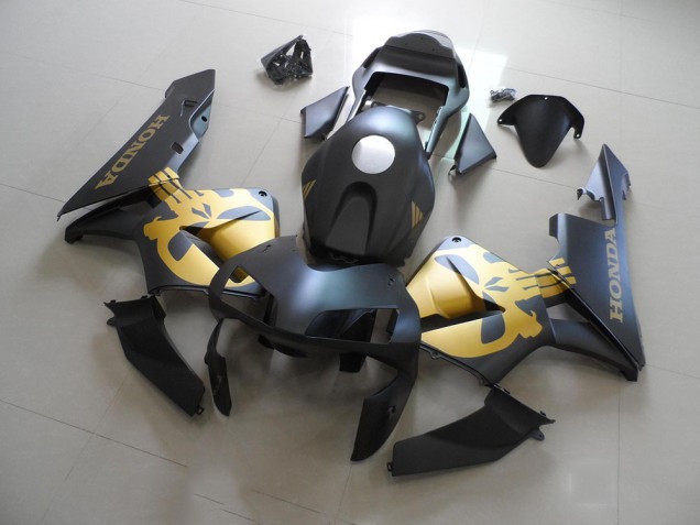 Inexpensive 2003-2004 Black Gold Decal Honda CBR600RR Motorcycle Fairings Kit Inexpensive 2003-2004 Black Gold Decal Honda CBR600RR Motorcycle Fairings Kit
