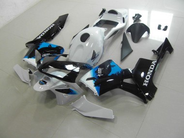 Inexpensive 2003-2004 White Black Blue Honda CBR600RR Motorcycle Fairings Kit