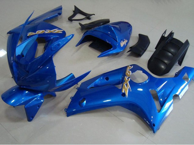Inexpensive 2003-2004 Light Blue Kawasaki ZX6R Motorcycle Fairing Inexpensive 2003-2004 Light Blue Kawasaki ZX6R Motorcycle Fairing